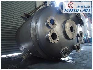 純鈦反應(yīng)釜3000L 制造好驗(yàn)收結(jié)束！